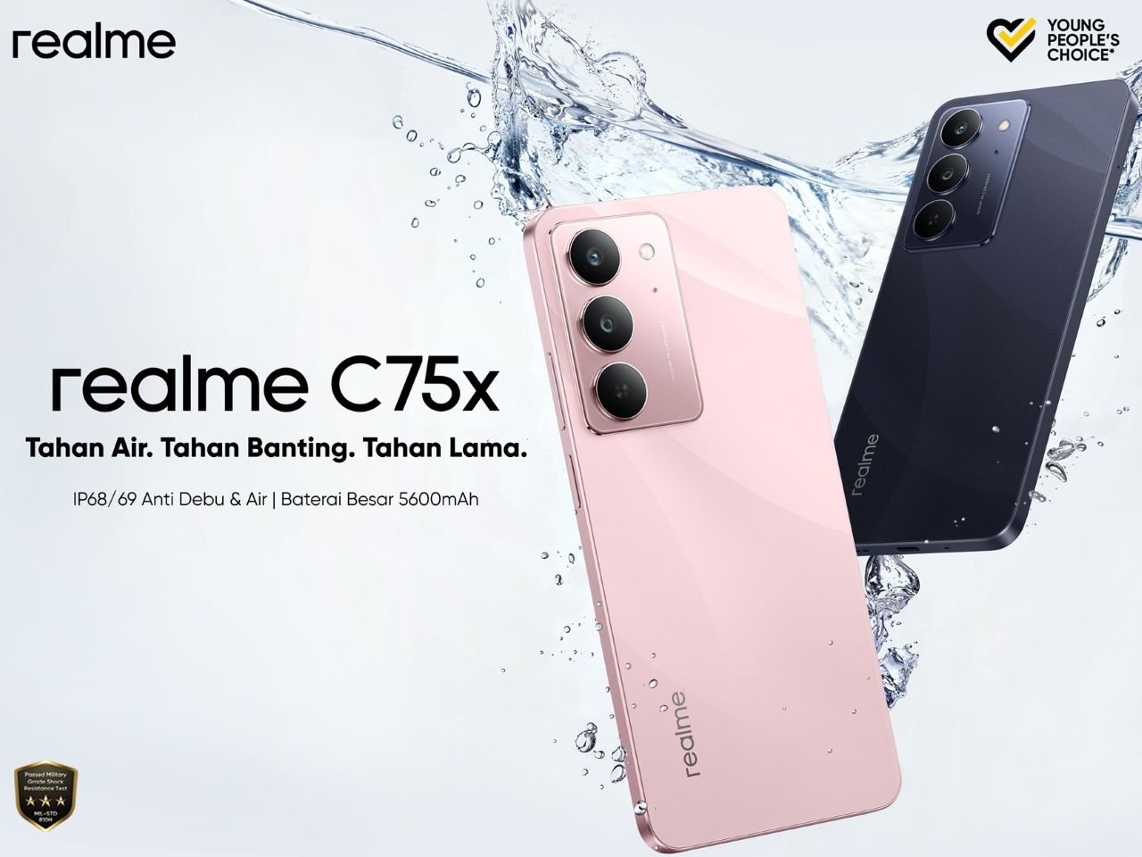 realme C75x Tahan Air Promo