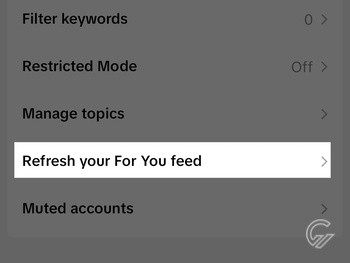 Cara Refresh FYP TikTok 5