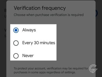 Cara Mengubah Verifikasi Pembelian Google Play 5