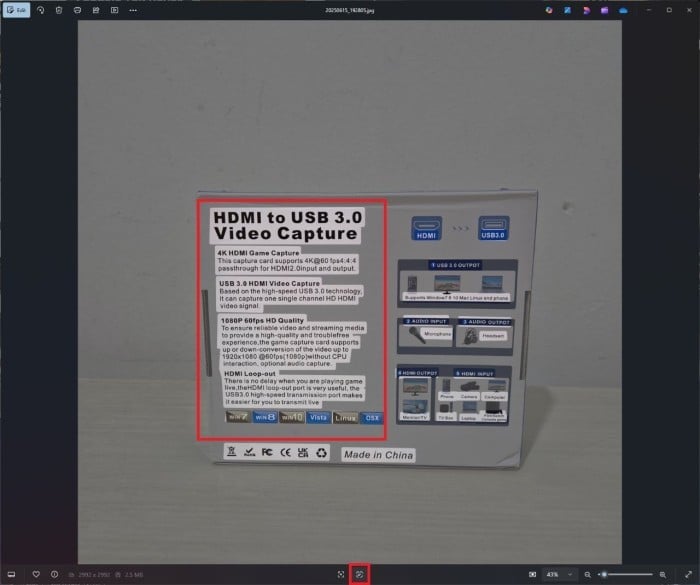 Scan Text Windows Photo