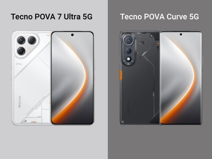 TECNO POVA 7 Ultra 5G vs Curve 5G