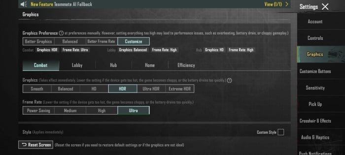 nubia-Focus-5G-PUBGMobile Settings
