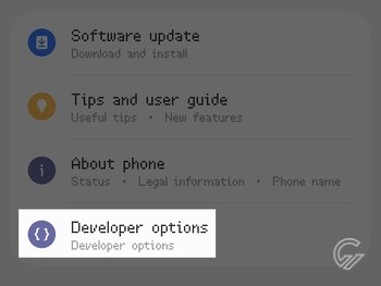Cara Opsi Pengembang HP Samsung 6