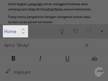 Menghilangkan Garis Merah Microsoft Word 11