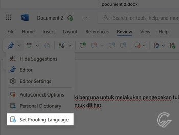 Menghilangkan Garis Merah Microsoft Word 8