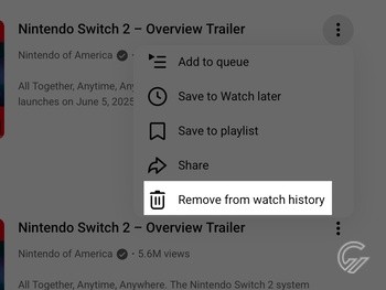 Cara Hapus History YouTube 11