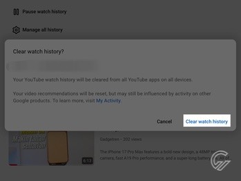 Cara Hapus History YouTube 13