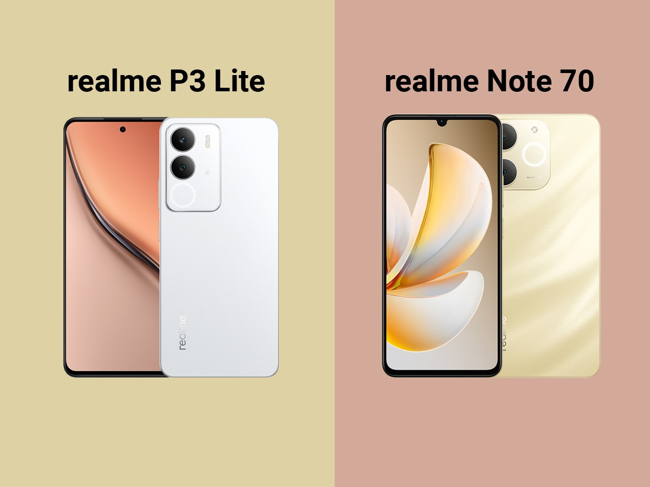 P3 Lite + realme Note 70T