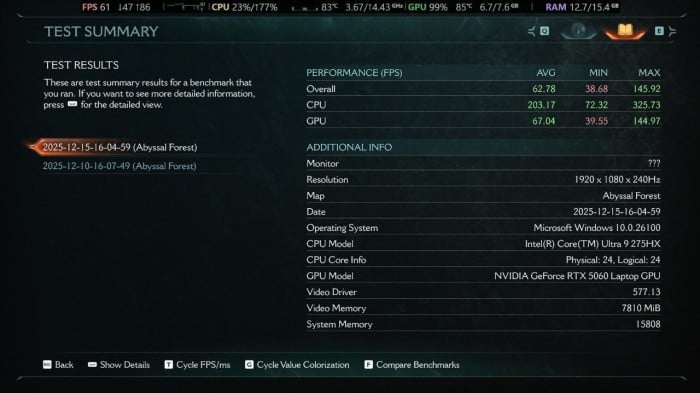 Review Acer Predator Helios Neo 16S AI DOOM Dark Ages