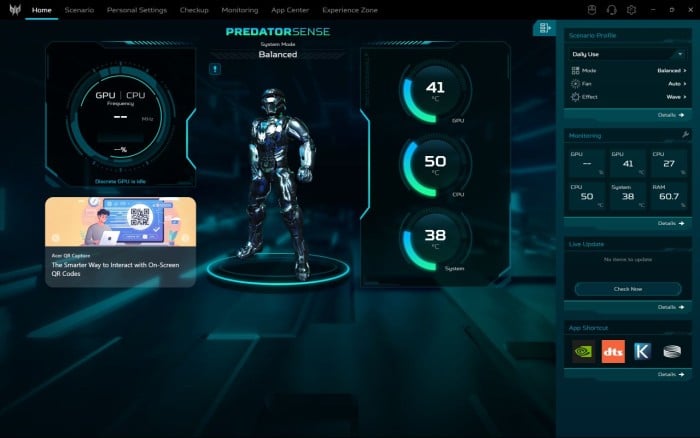 Review Acer Predator Helios Neo 16S AI PredatorSense
