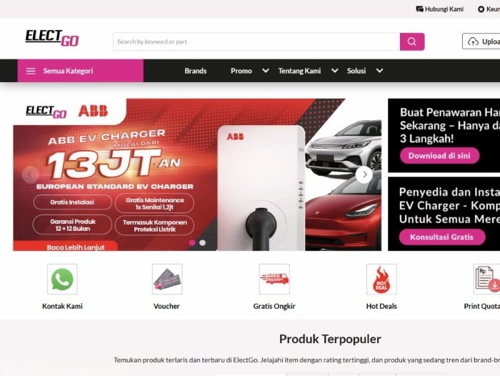 Halaman Website ElectGo.id