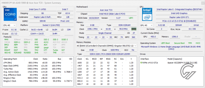 Benchmark Acer Aspire TCX Inte Core i7 Variant (4)