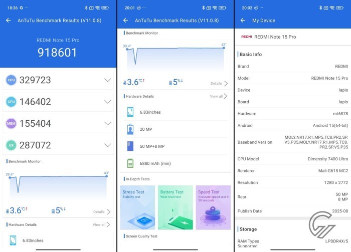 Benchmark REDMI Note 15 Pro 5G (2)