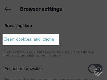 Cara Hapus Cache dan Cookie Instagram 4