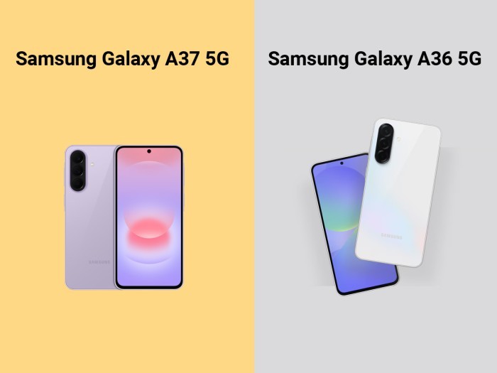 Samsung Galaxy A37 5G vs A36 5G