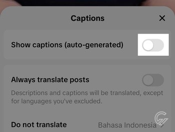 Cara Memunculkan Caption dan Terjemahan TikTok Secara Otomatis 2