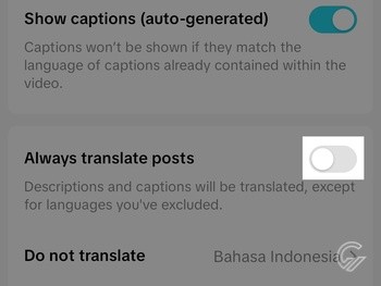 Cara Memunculkan Caption dan Terjemahan TikTok Secara Otomatis 3