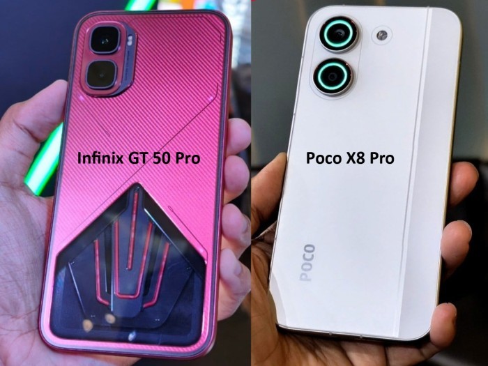 Infinix GT 50 Pro vs POCO X8 Pro