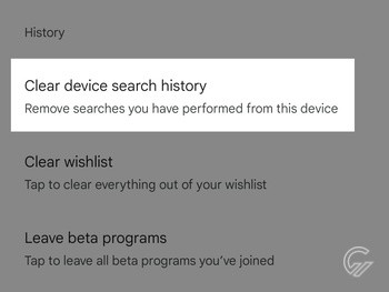 Cara Menghapus Riwayat Penelusuran Google Play Store 5