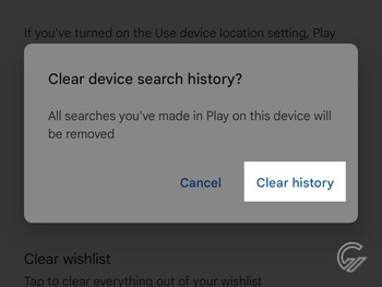 Cara Menghapus Riwayat Penelusuran Google Play Store 6