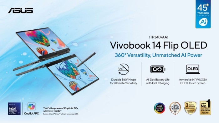 Rilis ASUS Vivobook 14 Flip (TP3407AA) 2026 (12)