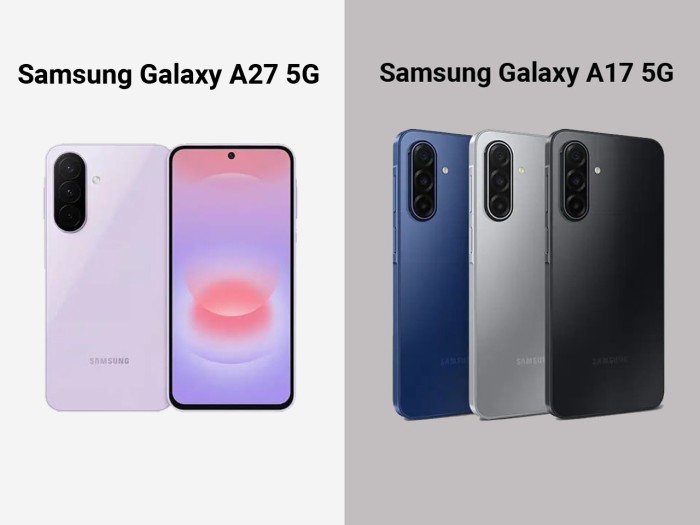 Samsung Galaxy A27 5G vs Galaxy A17 5G