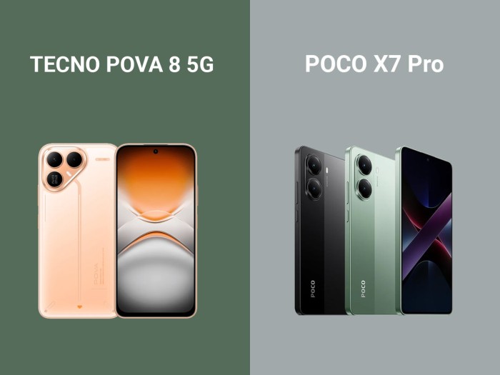 TECNO POVa 8 5G vs POCO X7 PRo
