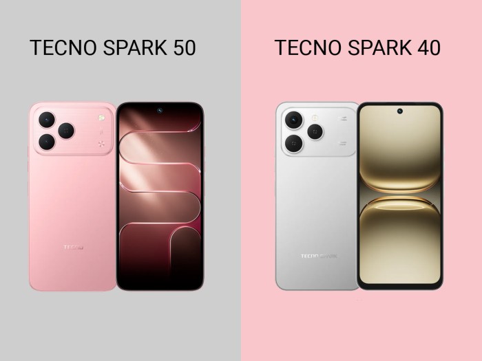 TECNO SPARK 50 vs SPARK 40