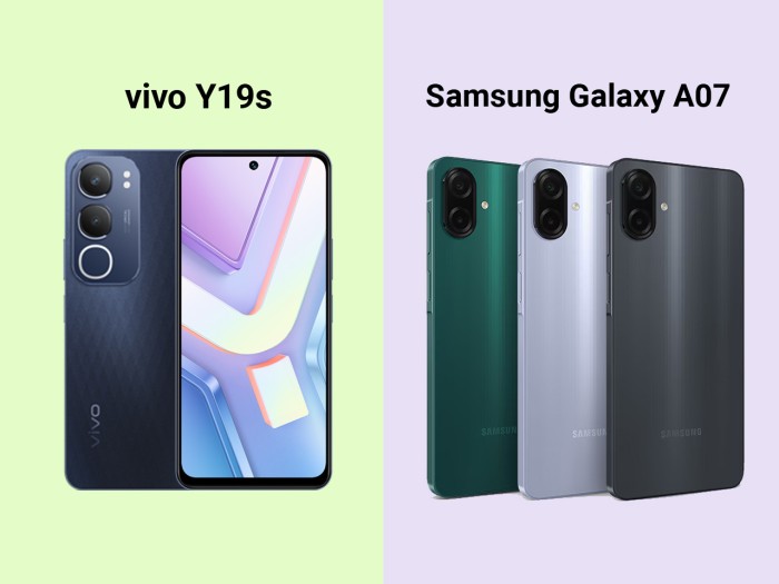 vivo Y19s vs Galaxy A07 Feature