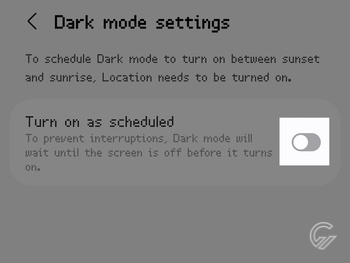 Cara Mode Gelap dan Terang Otomatis HP Samsung 3