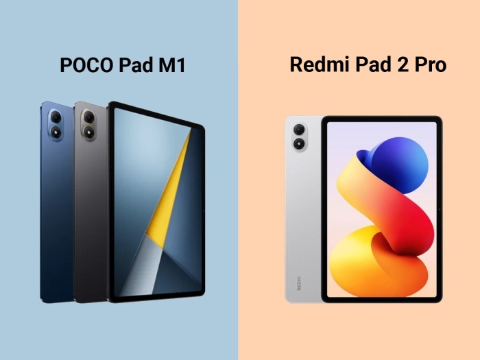 POCO Pad M1 vs Redmi Pad 2 Pro