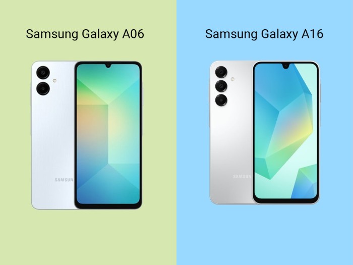 Samsung Galaxy A06 vs Galaxy A16