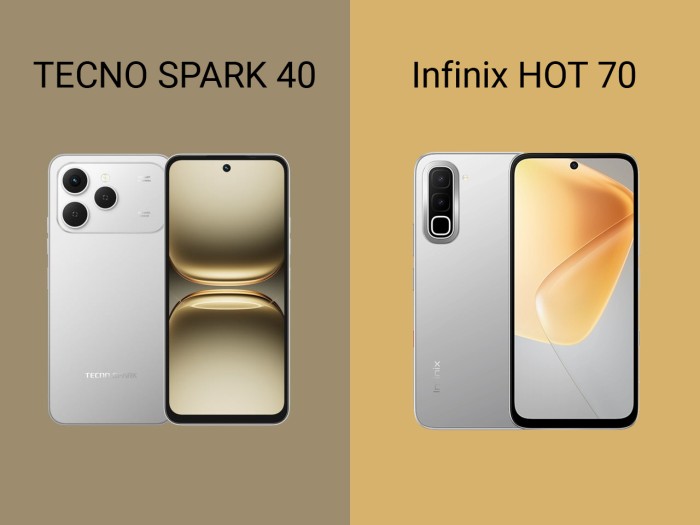 TECNO SPARK 40 vs INfinix HOT 70