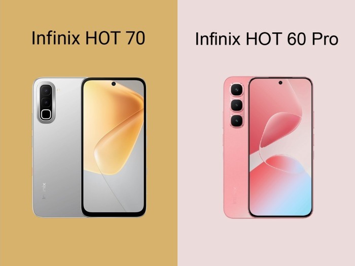 Infinix HOT 70 vs Infinix HOT 60 Pro