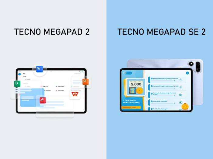 TECNO MEGAPAD 2 vs MEGAPAD SE 2
