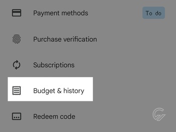 Cara Set Budget Google Play Store 3