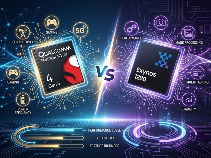 Qualcomm Snapdragon 4 Gen 5 vs Exynos 1280